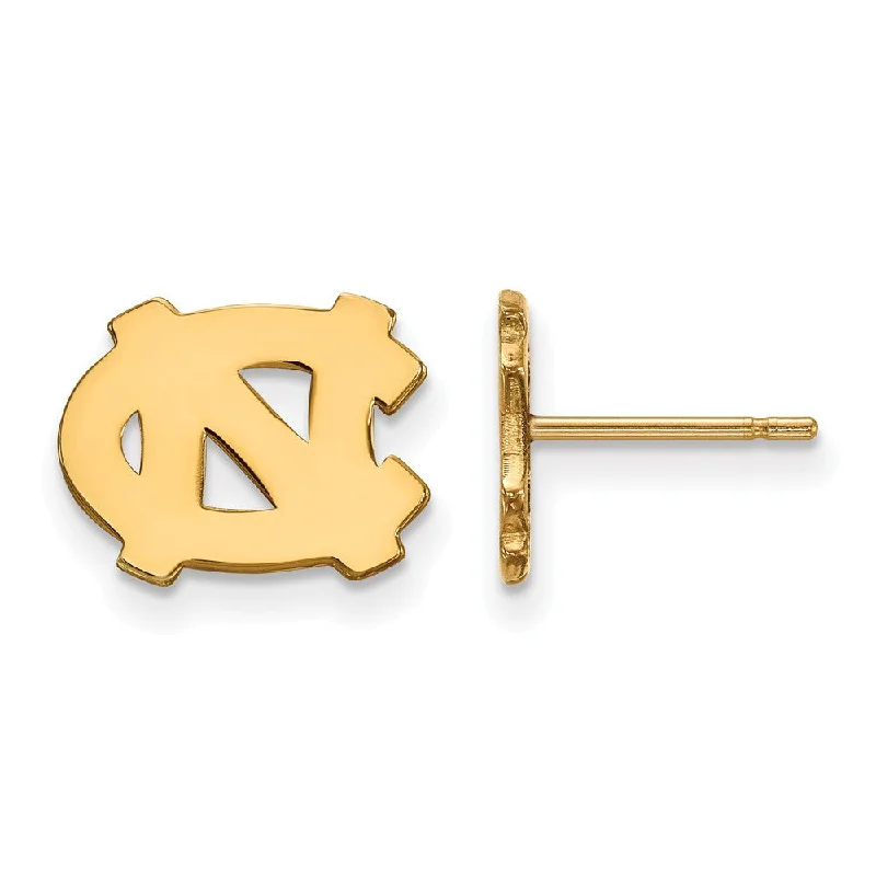 Women’s multi-colored earrings-10k Yellow Gold U of North Carolina XS (Tiny) Post Earrings