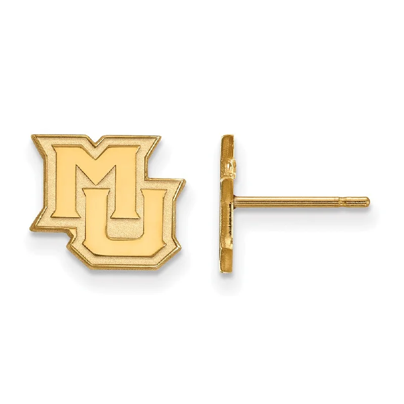 Women’s dangling earrings-14k Yellow Gold Marquette University XS (Tiny) Post Earrings