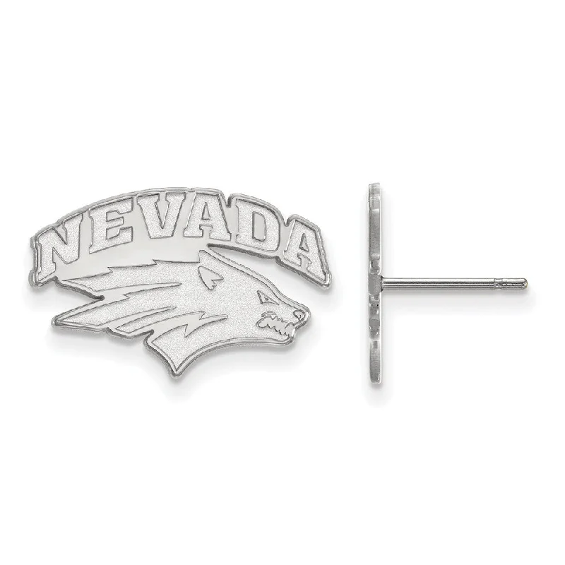 Women’s gemstone earrings-Sterling Silver University of Nevada Small Post Earrings