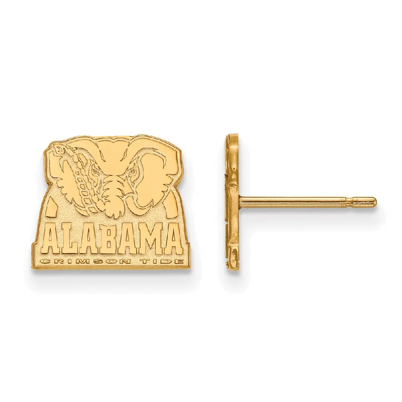 Women’s cute earrings-10k Yellow Gold University of Alabama XS (Tiny) Logo Post Earrings