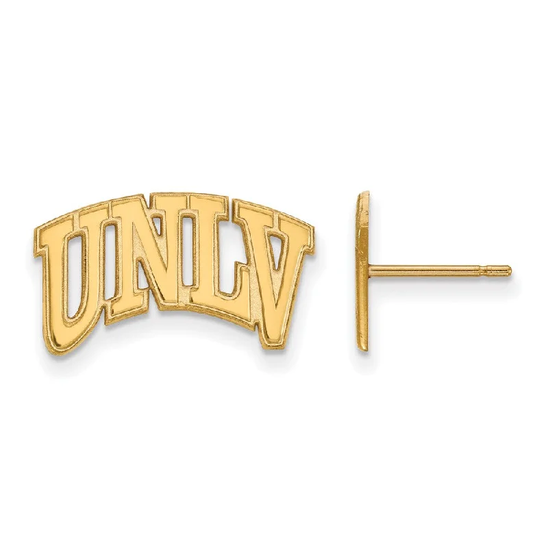 Women’s handmade earrings-10k Yellow Gold University of Nevada Las Vegas Post Earrings