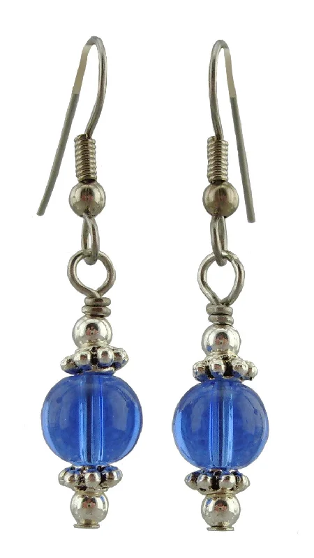 Women’s statement earrings-Blue Drop Earrings