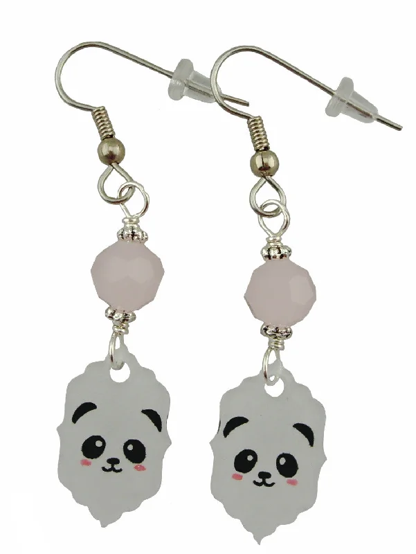 Women’s sparkling earrings-Cutie Panda Earrings