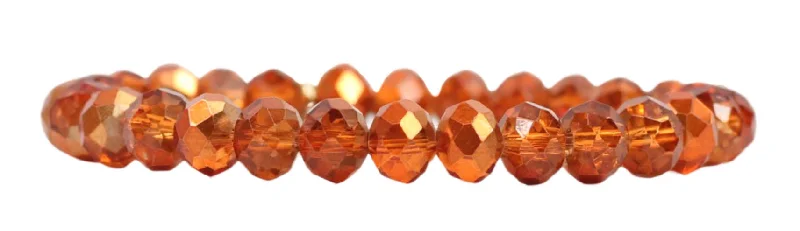 Women’s custom bracelet-Stacker Stretch Bracelet - Autumn Orange