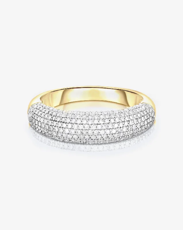 Women’s engraved ring-Pavé Diamond Cloud Ring