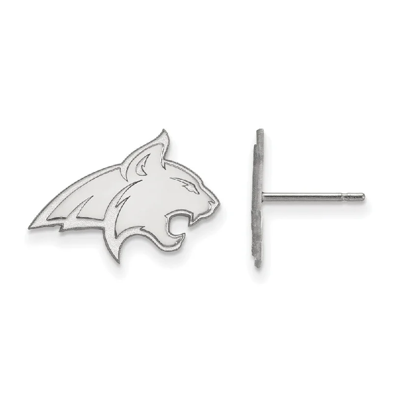 Women’s gemstone stud earrings-Sterling Silver Montana State University Small Post Earrings