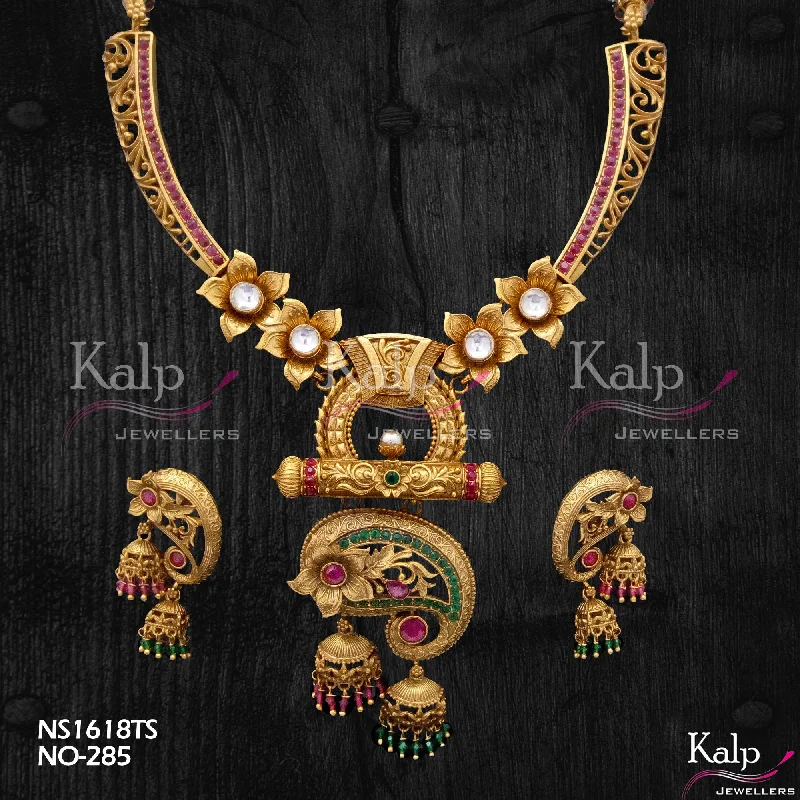 Women’s starfish necklace-Kalp Jewellers Copper Gold Plated Necklace Set