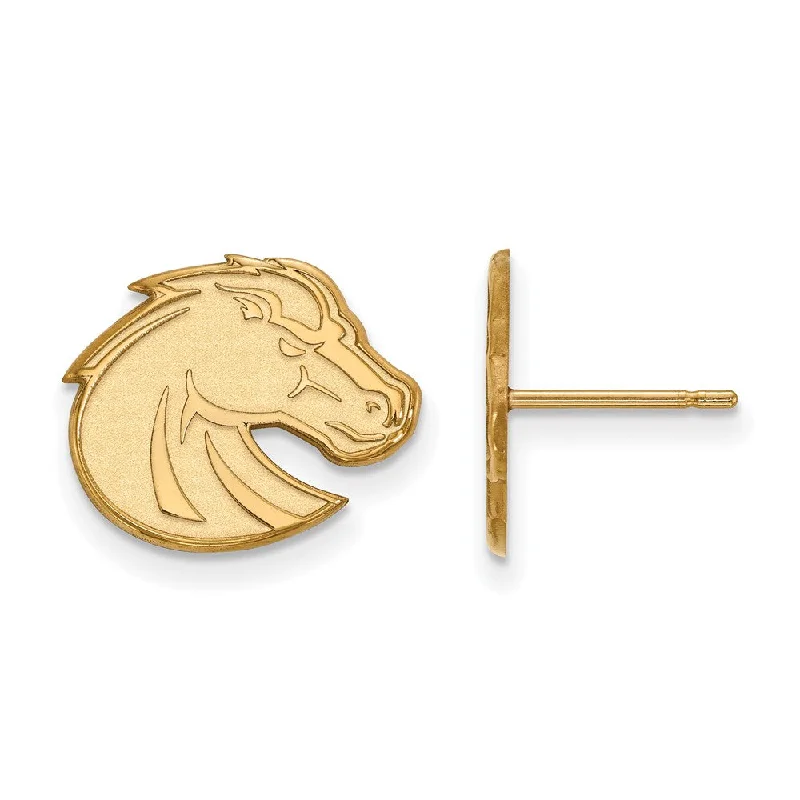 Women’s stylish earrings-14k Gold Plated Silver Boise State University Small Post Earrings