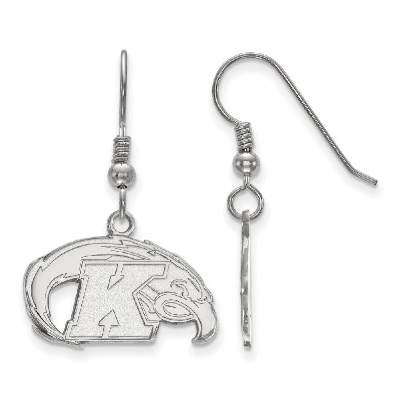 Women’s statement earrings-Sterling Silver Kent State University Small Dangle Earrings