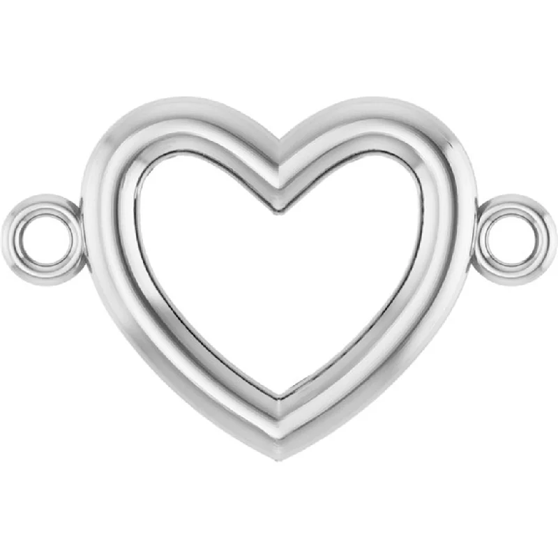 Women’s luxurious bracelet-Sterling Silver Permanent Jewelry Heart Bracelet Charm by Stuller