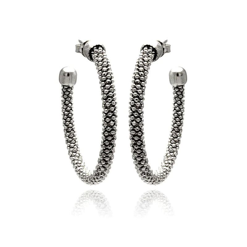 Women’s celestial earrings-Silver 925 Rhodium Plated Hoop Earrings