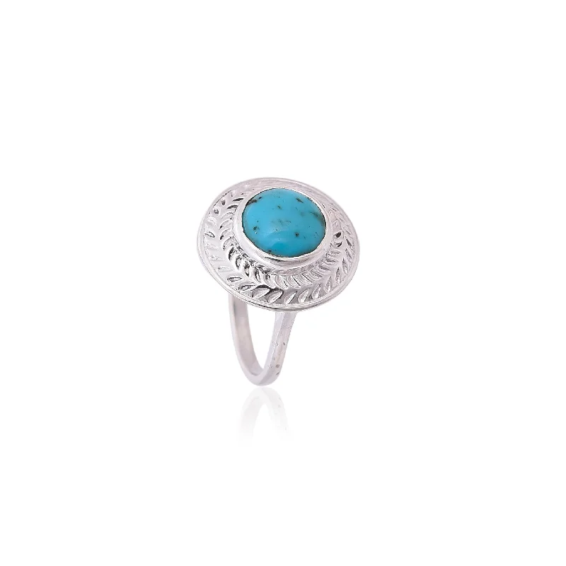 Women’s wedding engagement ring-Silver Mountain 925 Sterling Silver Turquoise Ring