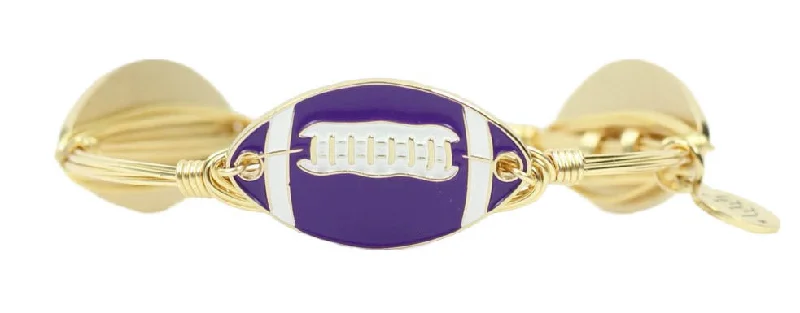 Women’s luxury tennis bracelet-The Football Bangle Bracelet - Purple