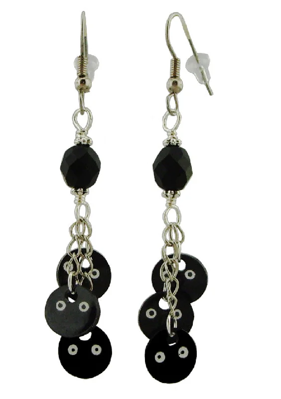 Women’s vintage-inspired earrings-Soot Ball Earrings