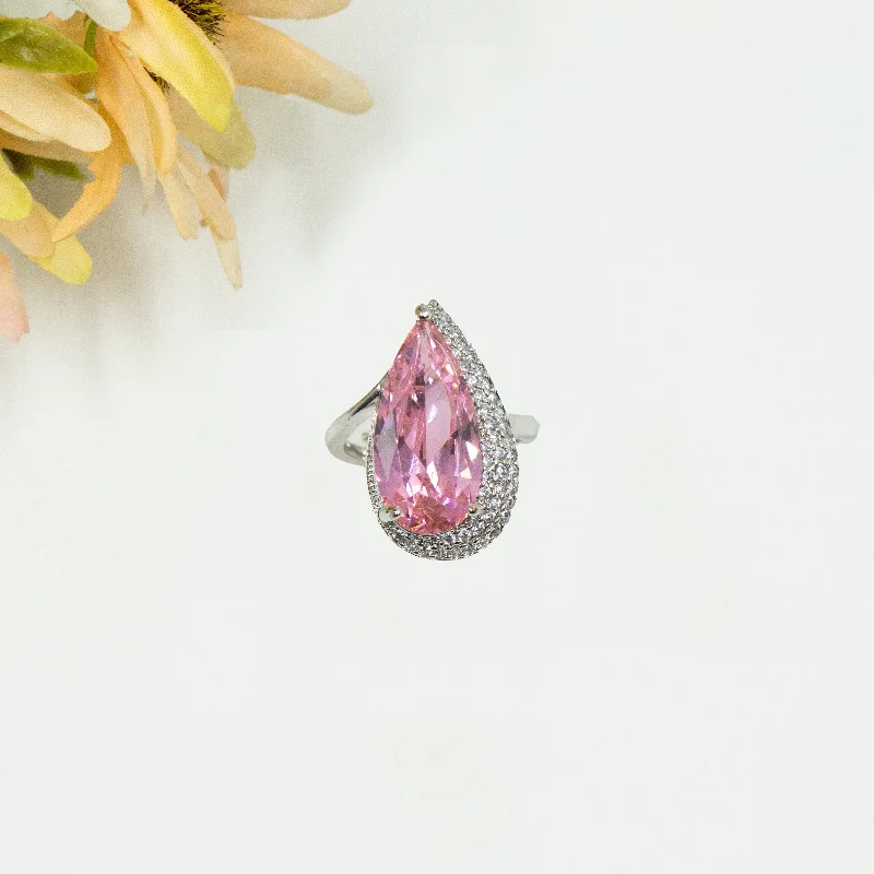 Women’s silver gemstone ring-Nipura Silver Pink Ring