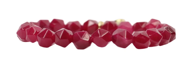 Women’s stylish bangle-Stacker Stretch Bracelet - Cranberry