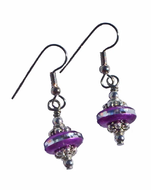 Women’s stud and hoop earrings-Purple Dazzle Earrings