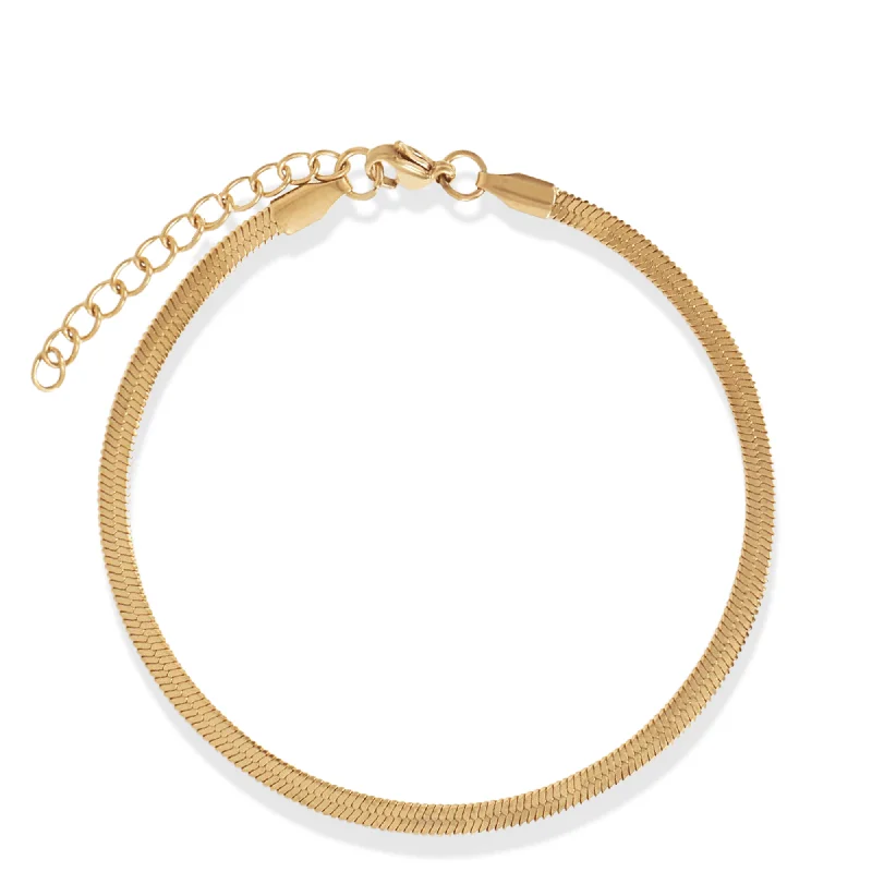 Women’s bohemian bangle-Nic Herringbone Chain Bracelet