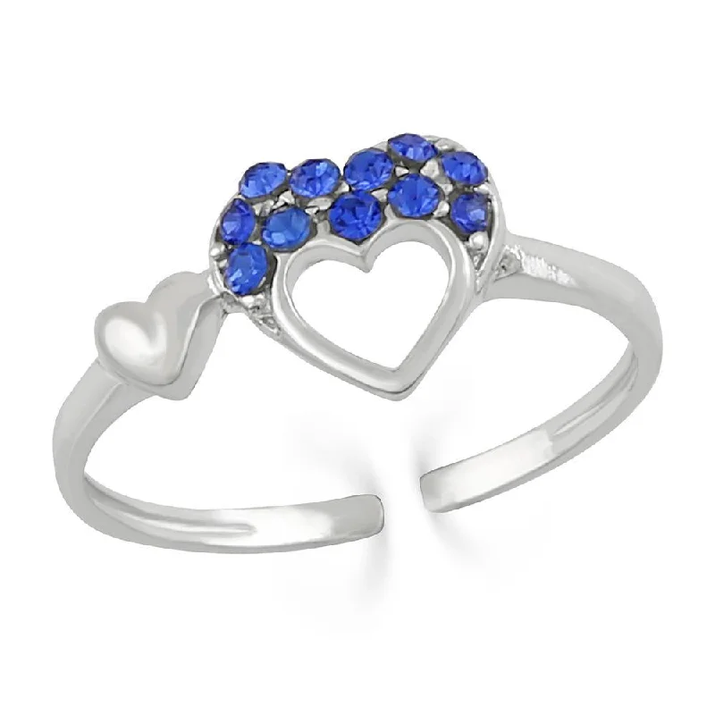 Women’s handcrafted ring-Mahi Trio Heart Adjustable Finger Ring