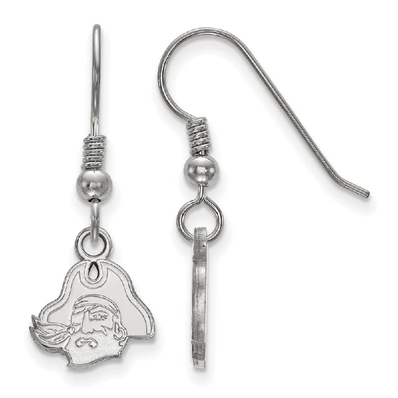 Women’s ear jackets-Sterling Silver East Carolina University XS (Tiny) Dangle Earrings