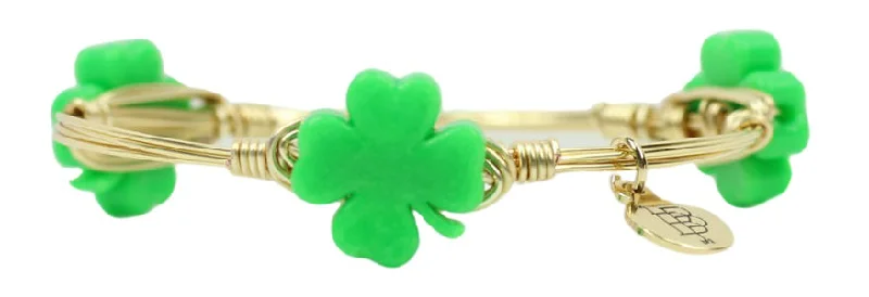 Women’s stackable bracelet-The Mini Clover Bangle Bracelet