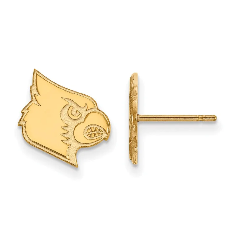 Women’s ear cuffs-14k Yellow Gold University of Louisville Small Post Earrings