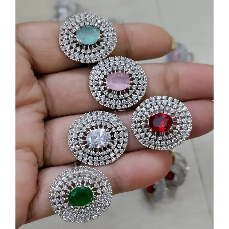 Women’s birthstone ring-Manisha Jewellery Silver Plated Rings