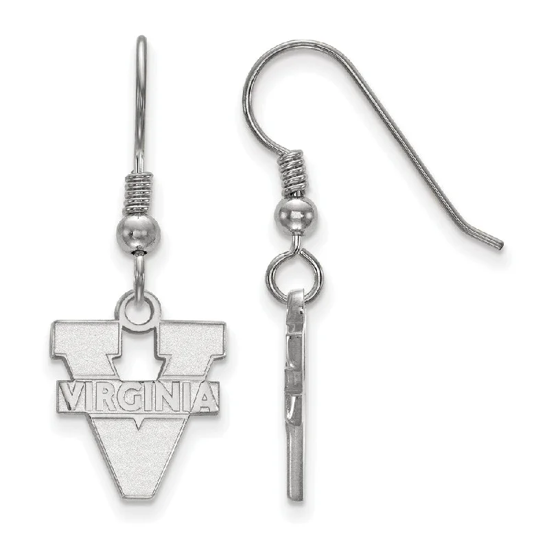 Women’s bar earrings-Sterling Silver University of Virginia Small Dangle Earrings