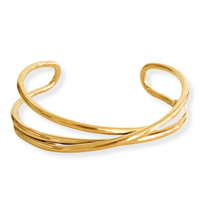 Women’s cuff bracelet-Intertwined Cuff Bracelet