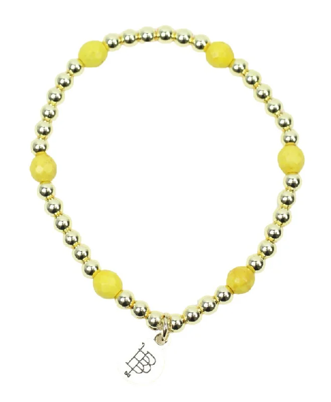 Women’s matching bangle set-Lexi Stacker Bracelet - Yellow