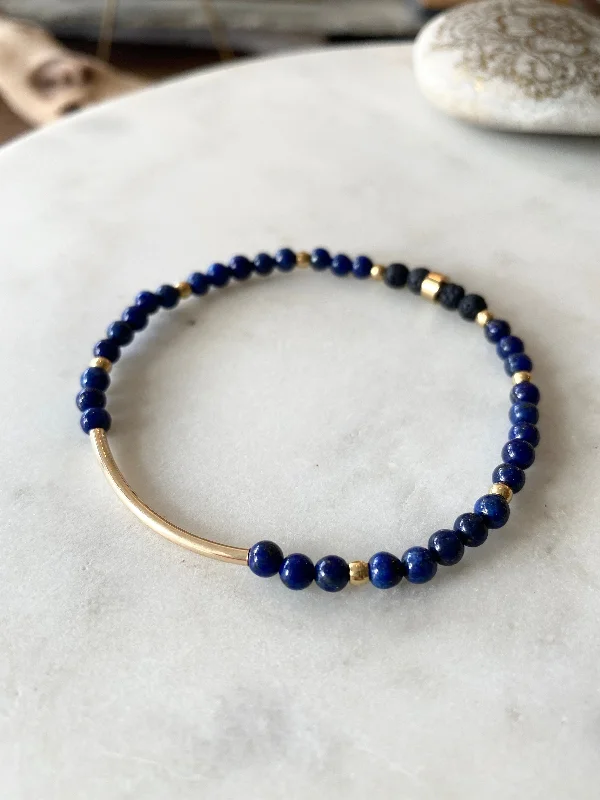 Women’s statement bracelet-WISDOM + TRUTH - HOLSTON RIVER NO. 2 LAPIS BRACELET