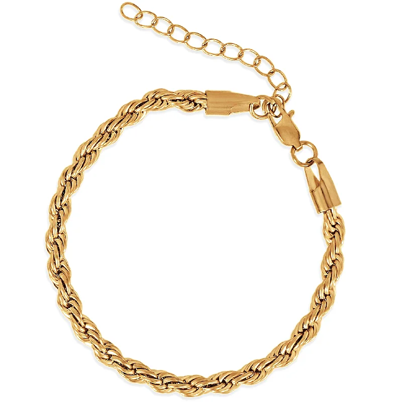 Women’s leather bangle-Luka Rope Chain Bracelet