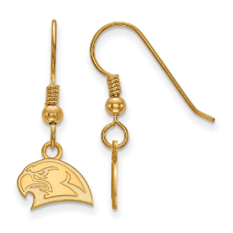 Women’s heart-shaped earrings-14k Gold Plated Silver Miami University XS (Tiny) Dangle Earrings