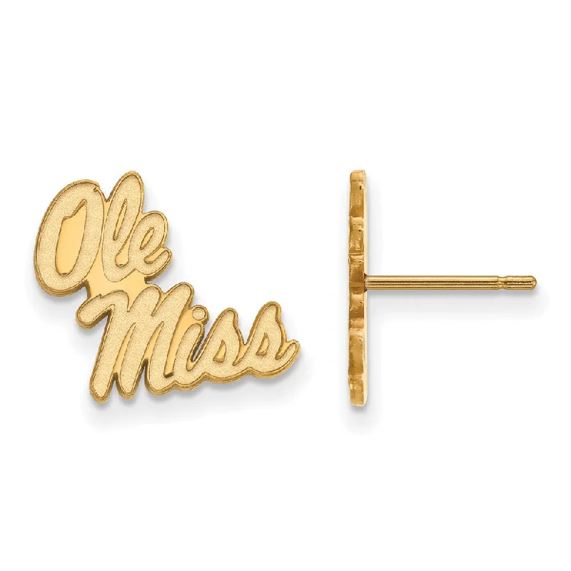 Women’s animal-shaped earrings-10k Yellow Gold University of Mississippi Small Post Earrings