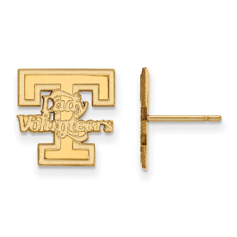 Women’s artistic earrings-14k Yellow Gold University of Tennessee Small Post Earrings