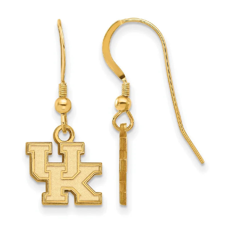 Women’s bohemian earrings-14k Gold Plated Silver Univ. of Kentucky XS (Tiny) Dangle Earrings