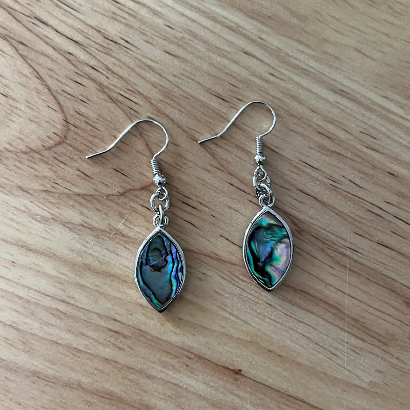 Women’s emerald earrings-Abella Boho Earrings - Stunning Abalone Shell