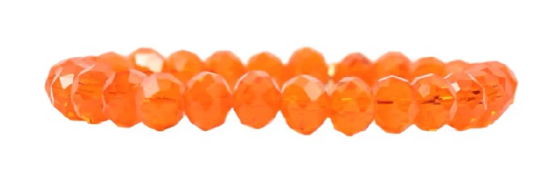 Women’s minimalist bangle-Stacker Stretch Bracelet - Orange