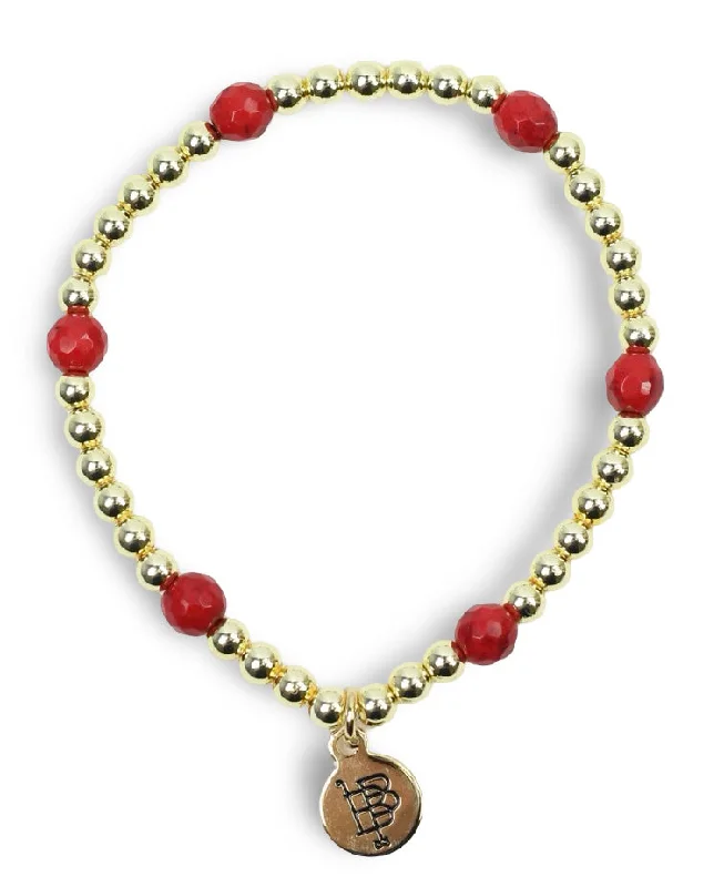 Women’s zodiac bracelet-Lexi Stacker Bracelet - Red