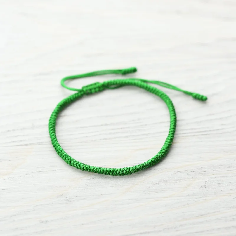 Women’s wedding bracelet-Tibetan Traditions Green Knotted Bracelet