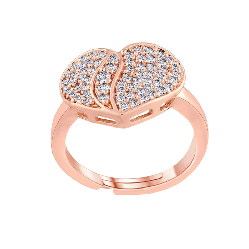 Women’s personalized ring-Etnico Rose Gold-Plated Adjustable Ring (Women) - FL192RG