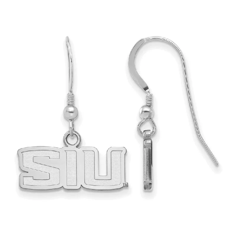 Women’s chunky earrings-Sterling Silver Southern Illinois University XS (Tiny) Dangle Earrings