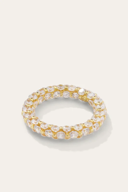 Women’s topaz ring-Gatsby gold vermeil ring