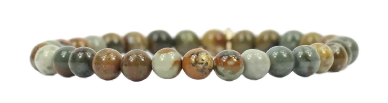 Women’s adjustable bangle-Stacker Stretch Bracelet - Ocean Jasper