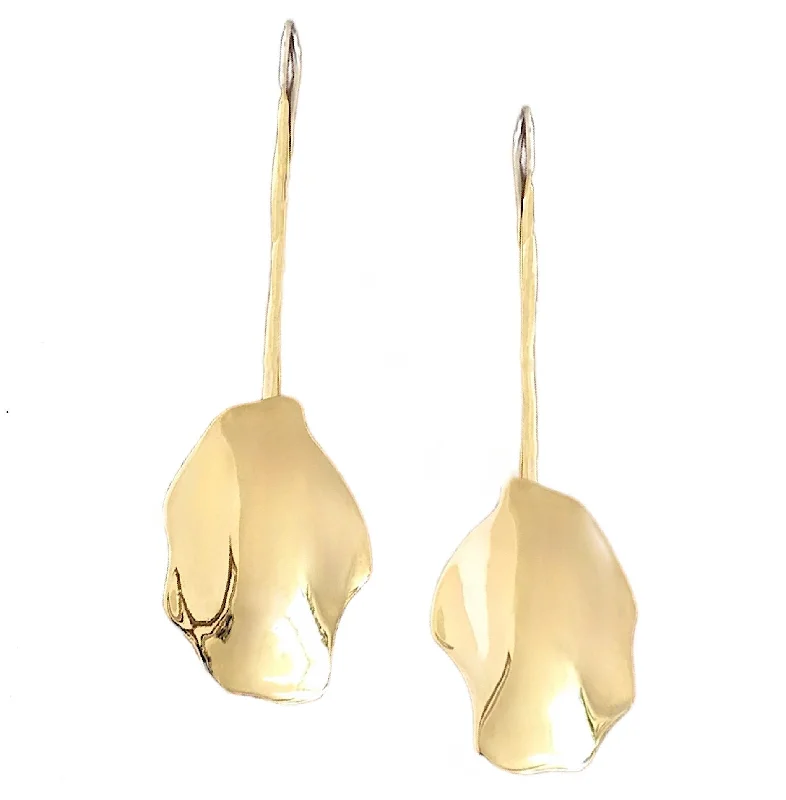 Women’s designer earrings-Petal Drop Earrings