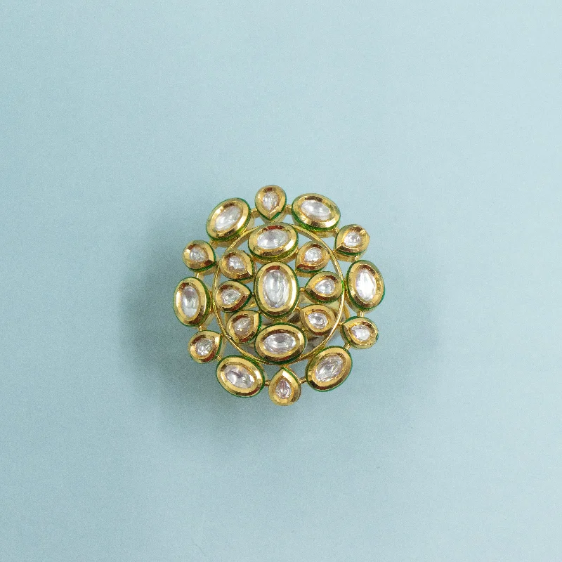 Women’s gemstone ring-Nipura Kundan Charu Ring