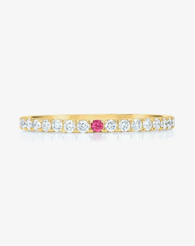 Women’s topaz ring-1.6 mm Personalized Perfect Pavé Diamond Ring