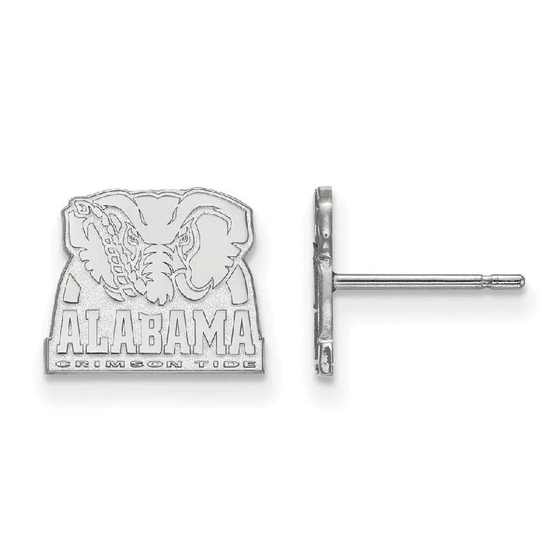 Women’s star-shaped earrings-14k White Gold University of Alabama XS (Tiny) Logo Post Earrings