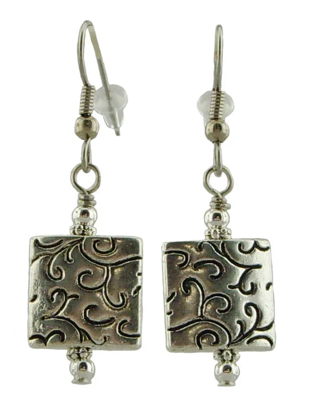 Women’s black earrings-It's Hip To Be Square Earrings