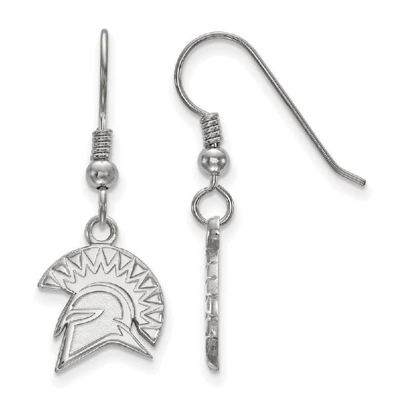 Women’s long drop earrings-Sterling Silver San Jose State University Small Dangle Earrings